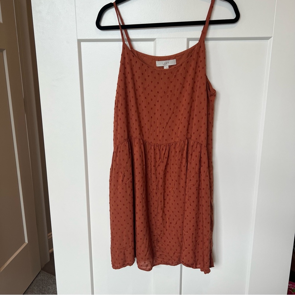 Burnt Orange LOFT Dress Size Large